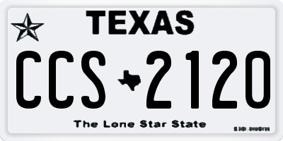 TX license plate CCS2120