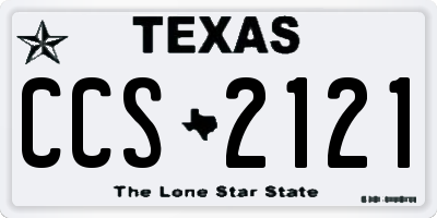 TX license plate CCS2121