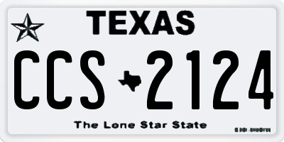 TX license plate CCS2124