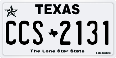 TX license plate CCS2131