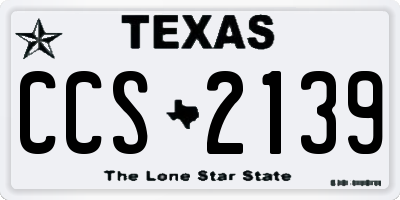 TX license plate CCS2139