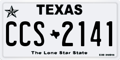 TX license plate CCS2141