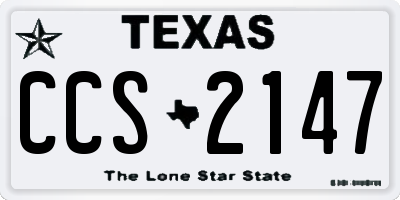 TX license plate CCS2147