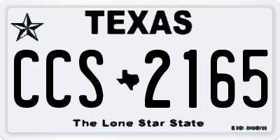 TX license plate CCS2165