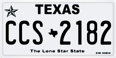 TX license plate CCS2182