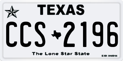 TX license plate CCS2196