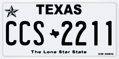 TX license plate CCS2211