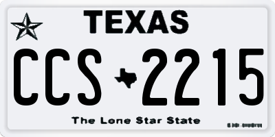 TX license plate CCS2215