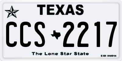 TX license plate CCS2217