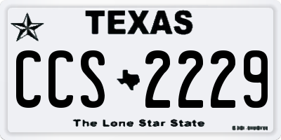 TX license plate CCS2229