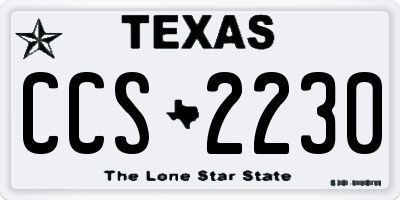 TX license plate CCS2230