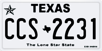 TX license plate CCS2231