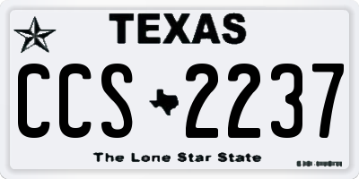 TX license plate CCS2237