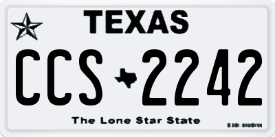 TX license plate CCS2242