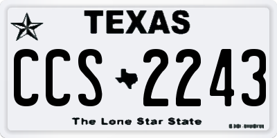 TX license plate CCS2243