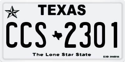 TX license plate CCS2301