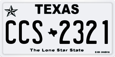 TX license plate CCS2321