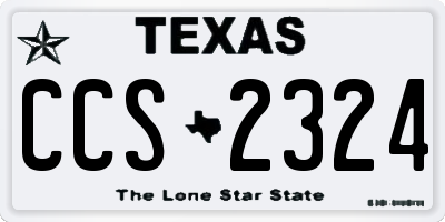 TX license plate CCS2324