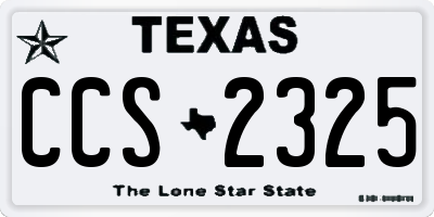 TX license plate CCS2325