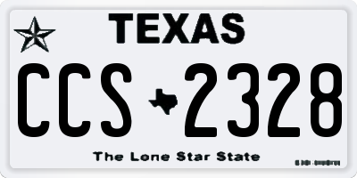 TX license plate CCS2328