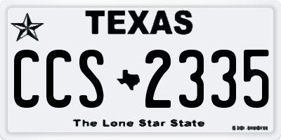 TX license plate CCS2335