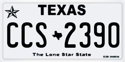 TX license plate CCS2390