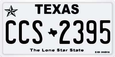 TX license plate CCS2395