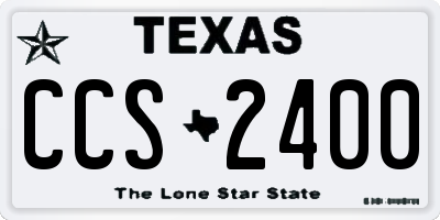 TX license plate CCS2400