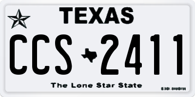 TX license plate CCS2411