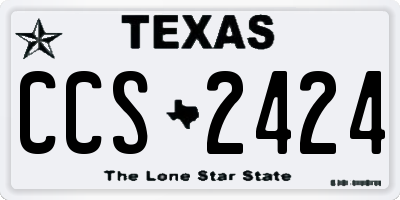 TX license plate CCS2424