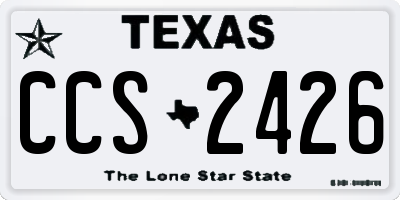 TX license plate CCS2426