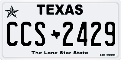 TX license plate CCS2429