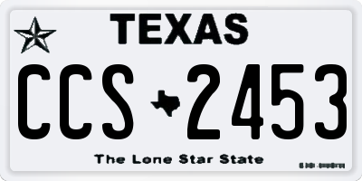 TX license plate CCS2453