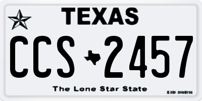 TX license plate CCS2457