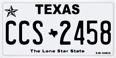 TX license plate CCS2458