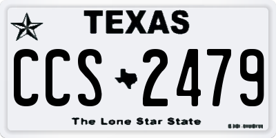 TX license plate CCS2479