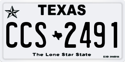 TX license plate CCS2491