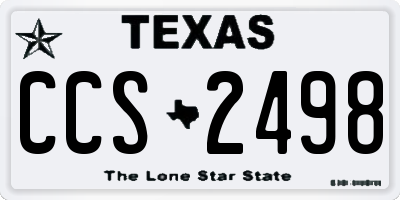 TX license plate CCS2498