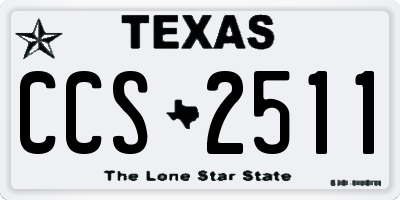 TX license plate CCS2511