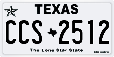 TX license plate CCS2512