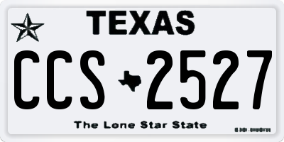 TX license plate CCS2527