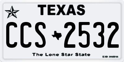 TX license plate CCS2532