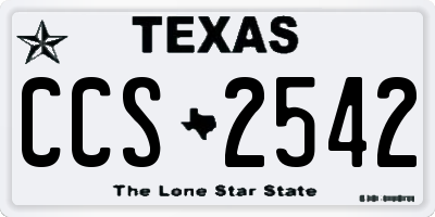 TX license plate CCS2542