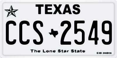 TX license plate CCS2549