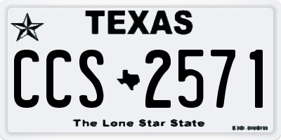 TX license plate CCS2571