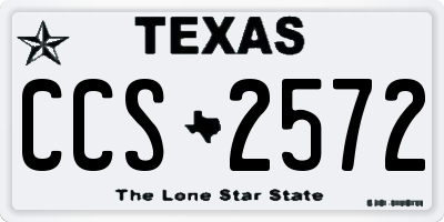 TX license plate CCS2572