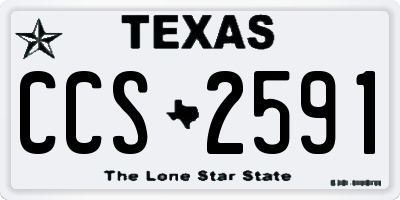 TX license plate CCS2591