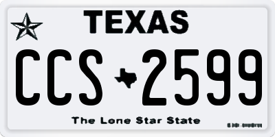 TX license plate CCS2599