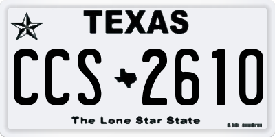 TX license plate CCS2610