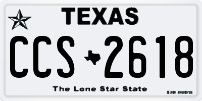 TX license plate CCS2618